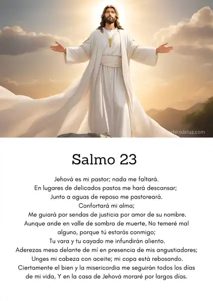 oracion salmo 23 texto e imagen 